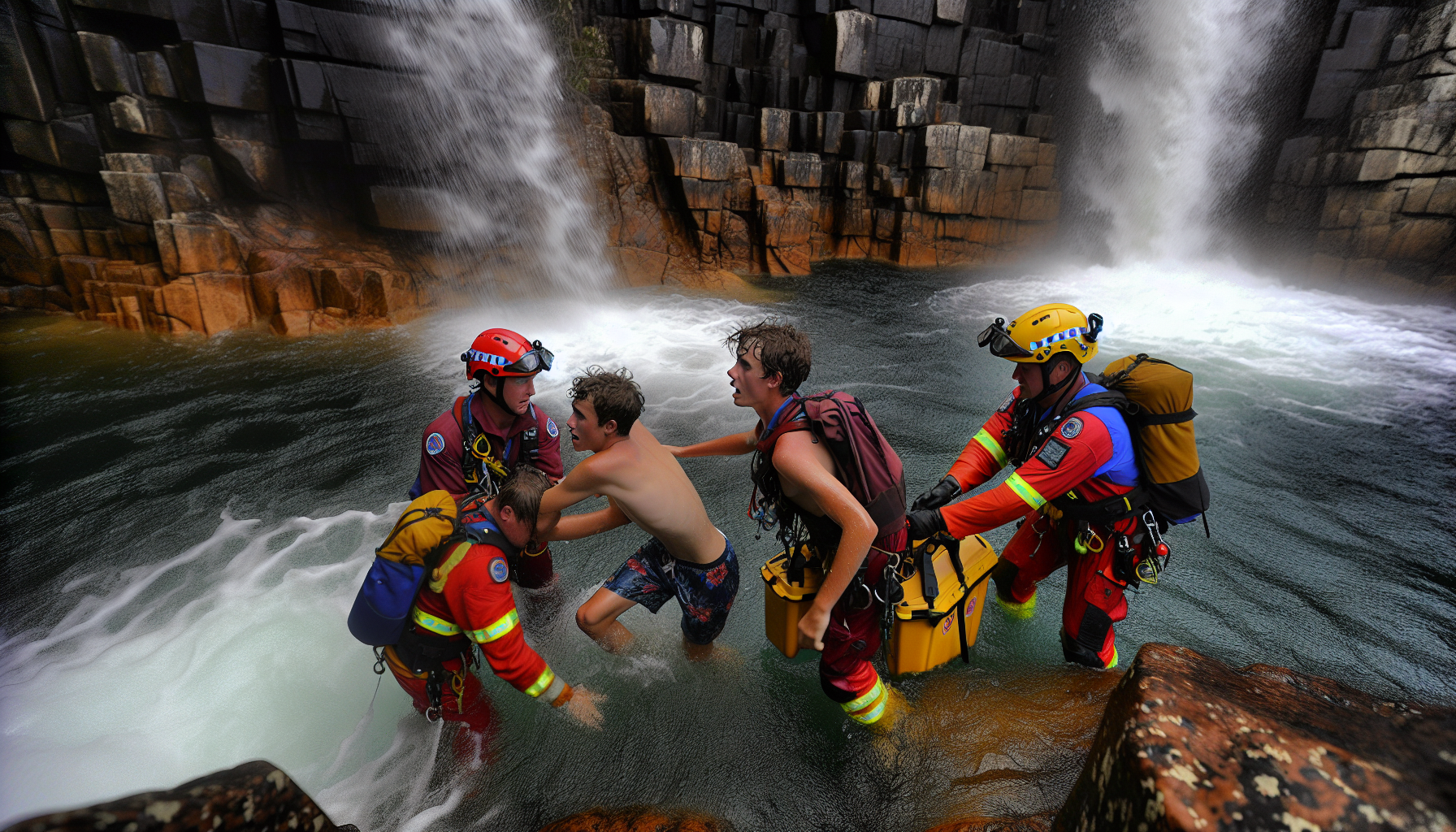 Three Teens Survive Dramatic Queensland Waterfall Rescue